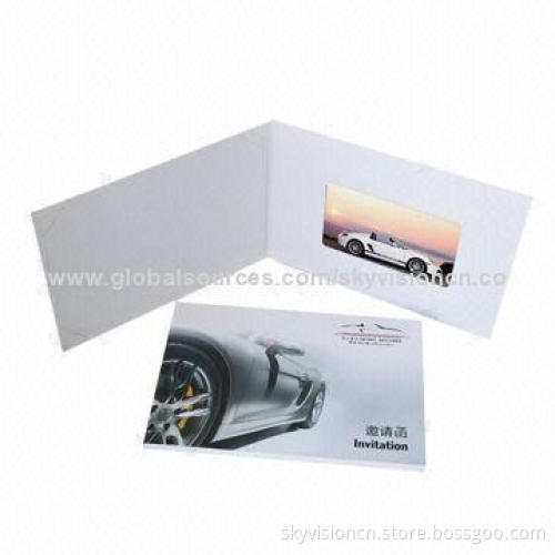 4.3-inch Video Greeting Card with Built-in Memory and Battery-operated Multiple Button Optional